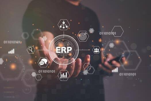 ERP and AI analytics dashboard
