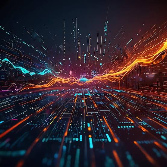 Abstract data stream illustration representing live monitoring and surveillance feeds